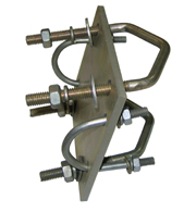 Комплект крепления антенн к мачте, оксид.алюминий, мачта 35-55 мм, перпендикулярно закрепляемая труба диам. 35 мм